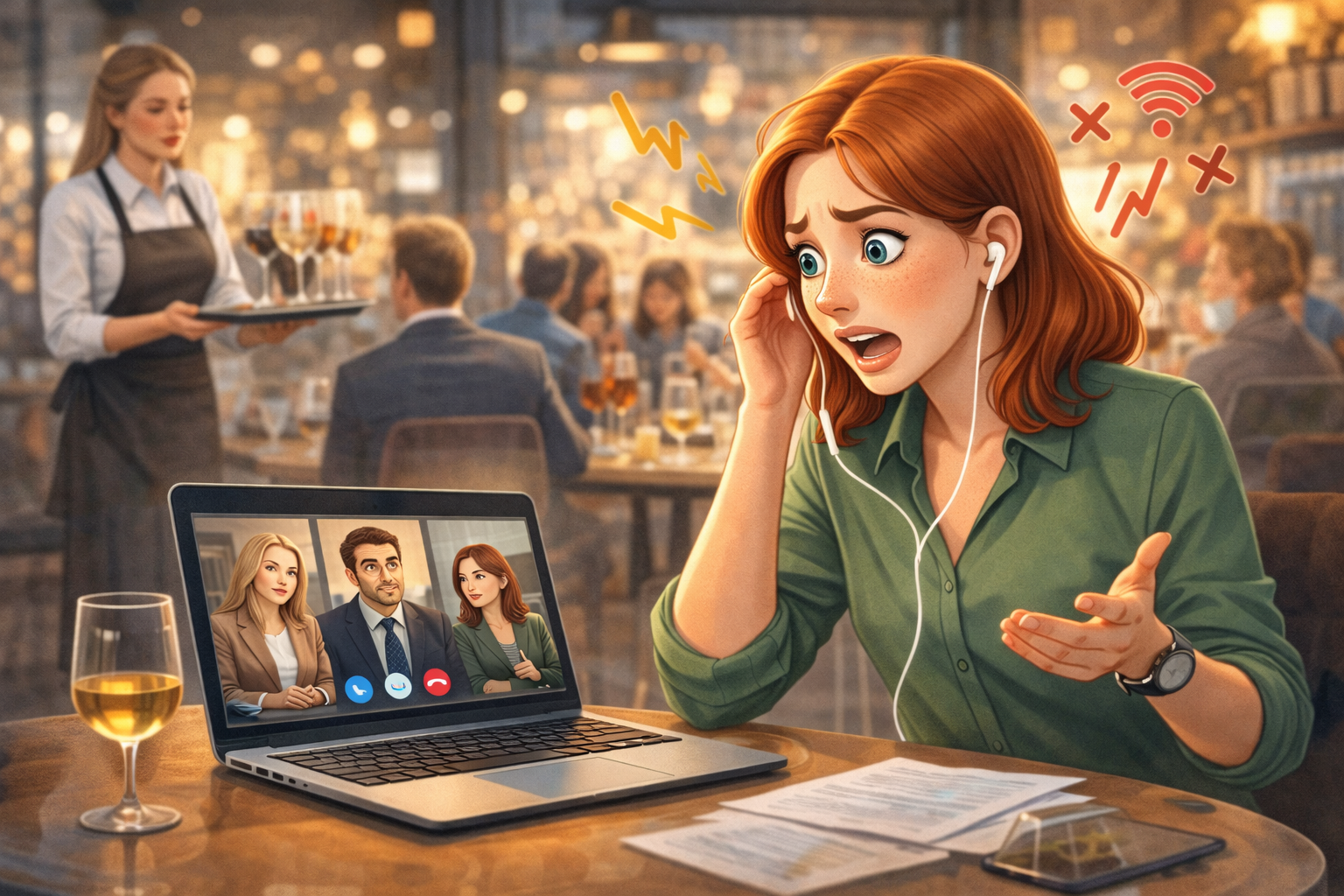 Подключаемся к встрече из кафе